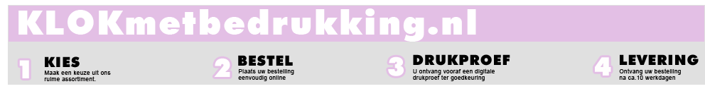 klok met bedrukking
