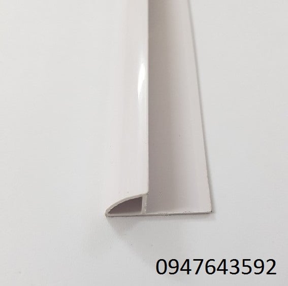 nẹp nhưa bo góc tròn, nẹp nhưa ốp góc tròn ys10 trắng